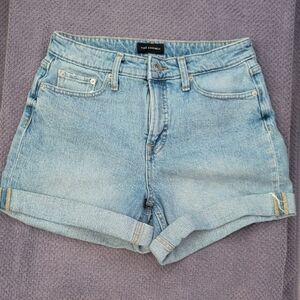 Pale Blue Denim Women Shorts